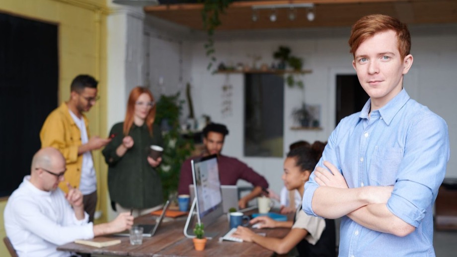 A software team working through a problem together